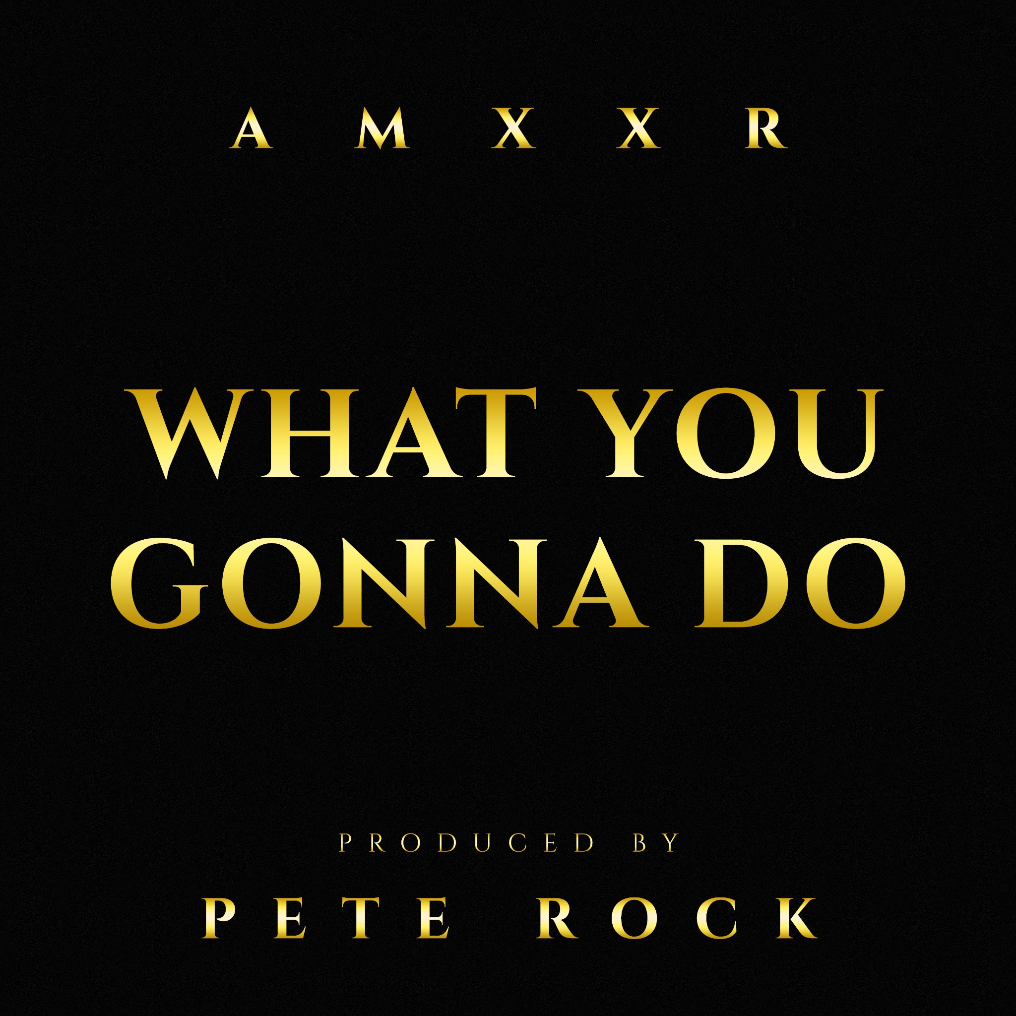 What You Gonna Do single artwork by AMXXR, produced by Pete Rock